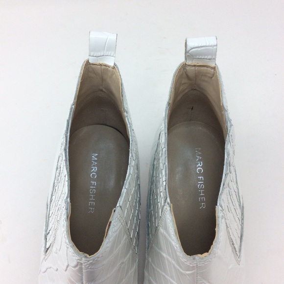 Marc Fisher Rental 2 White Croc Chelsea Boot - Picture 10 of 11